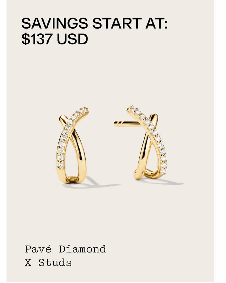 Pavé Diamond X Studs.