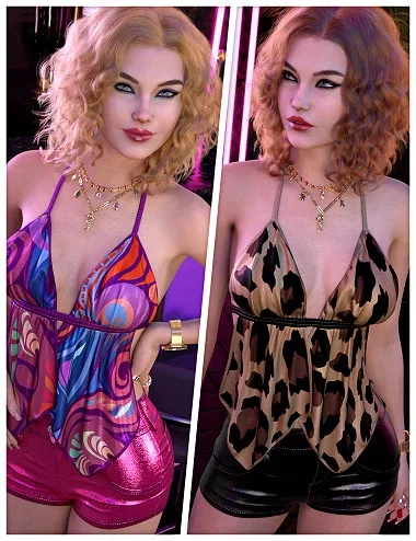 Fashionable Textures for dForce Glamorous Halter Top And Pants