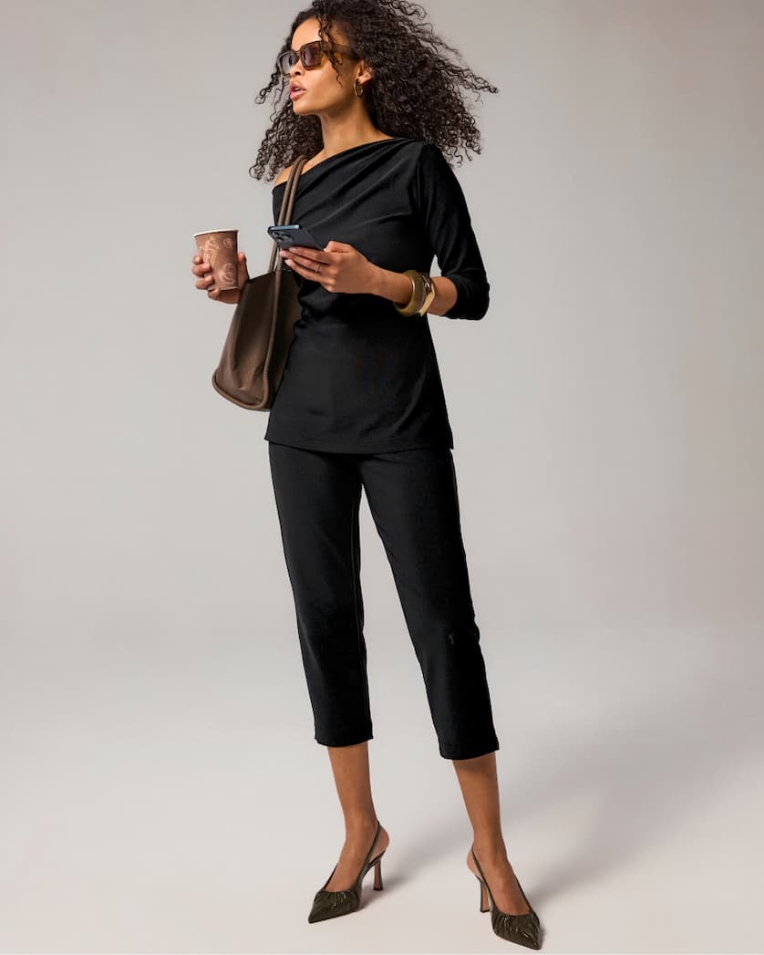 Beyond Travel Asymmetrical Long Sleeve Top