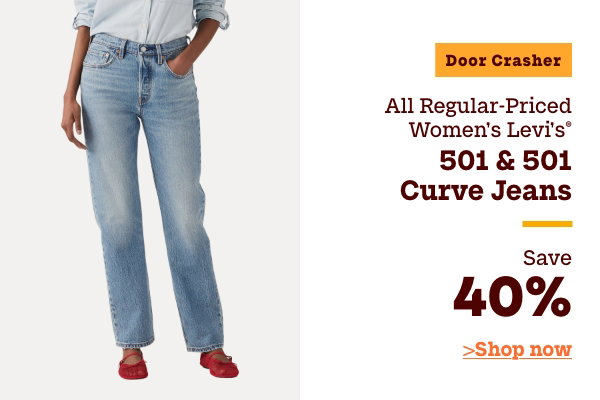 All Regular-Priced Women's Levi's 501 + 501 Curve Jeans Save 40%