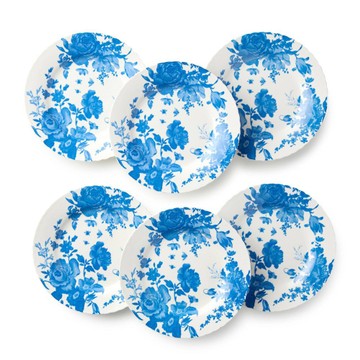 Certified International Gabrielle Blue Set of 6 Assorted Can - Open Box