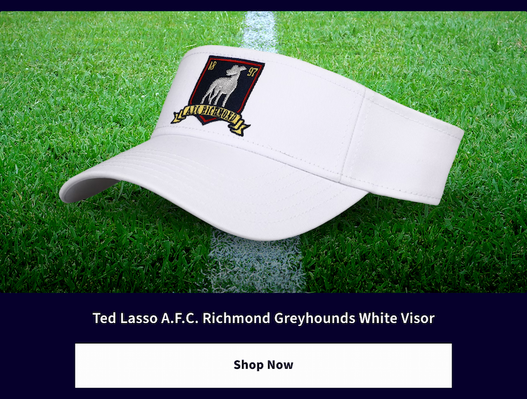 Ted Lasso A.F.C. Richmond Greyhounds White Visor