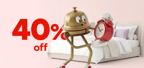 Get 40% off select hotels with flash deals until August 14, 2026.