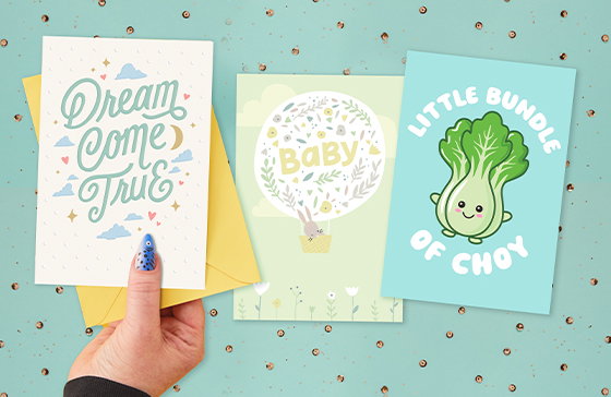 Custom congratulations cards.