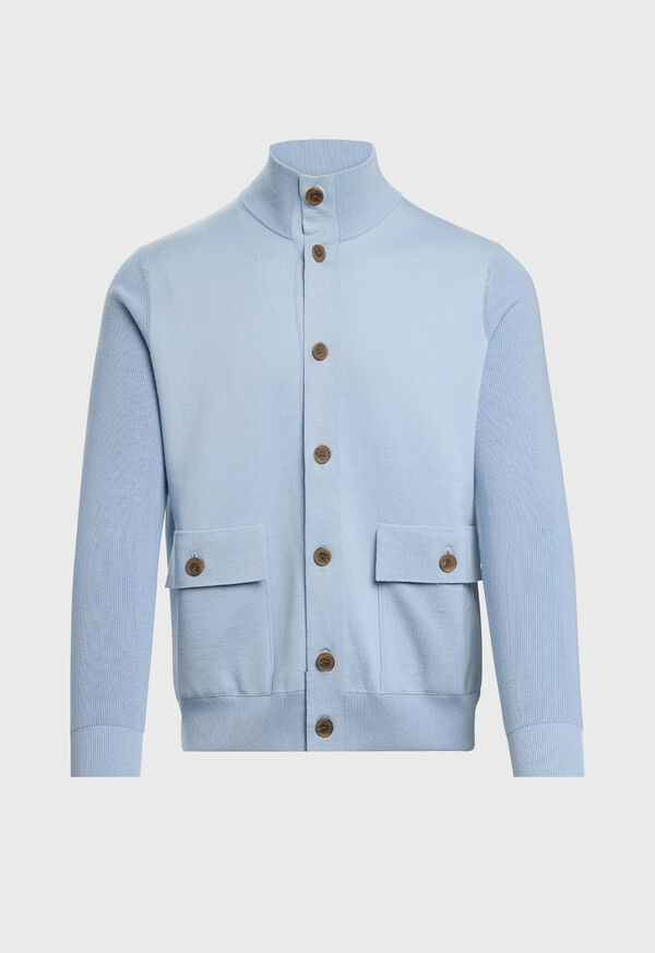 Image of SILK & COTTON BLOUSON CARDIGAN