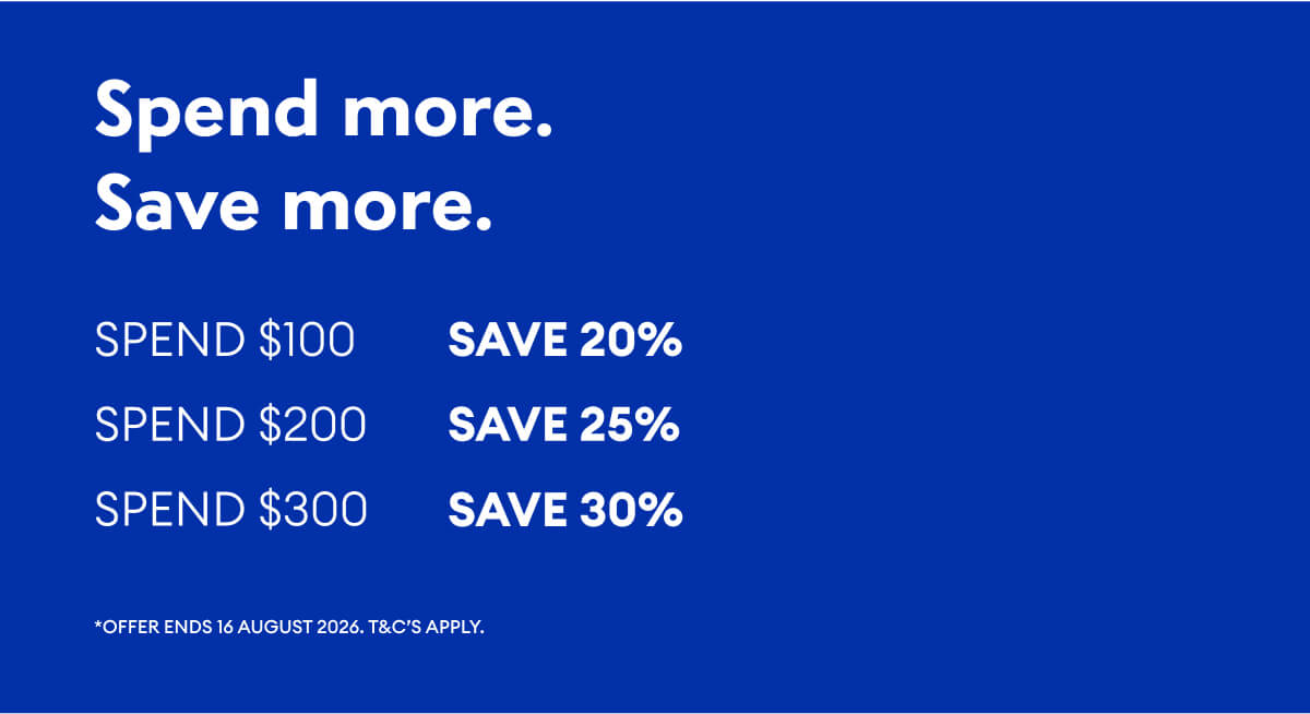 Spend more. Save more.