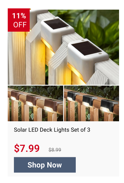 Solar LED Deck Lights Set of 3