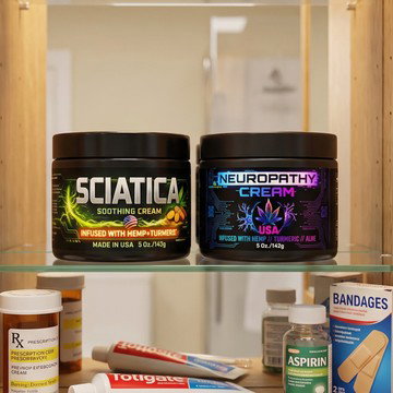 Nerve Relief Cream Collection with Hemp Oil – Choose Sciatica or Neuropathy Formula