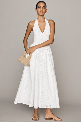 Hutch Eyelet Drop-Waist Maxi Dress