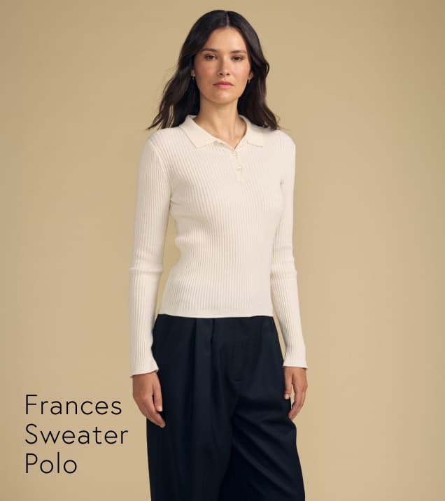 Image of model wearing Frances in Milk.
