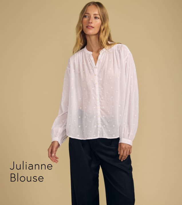 Image of model wearing Julianne in White.