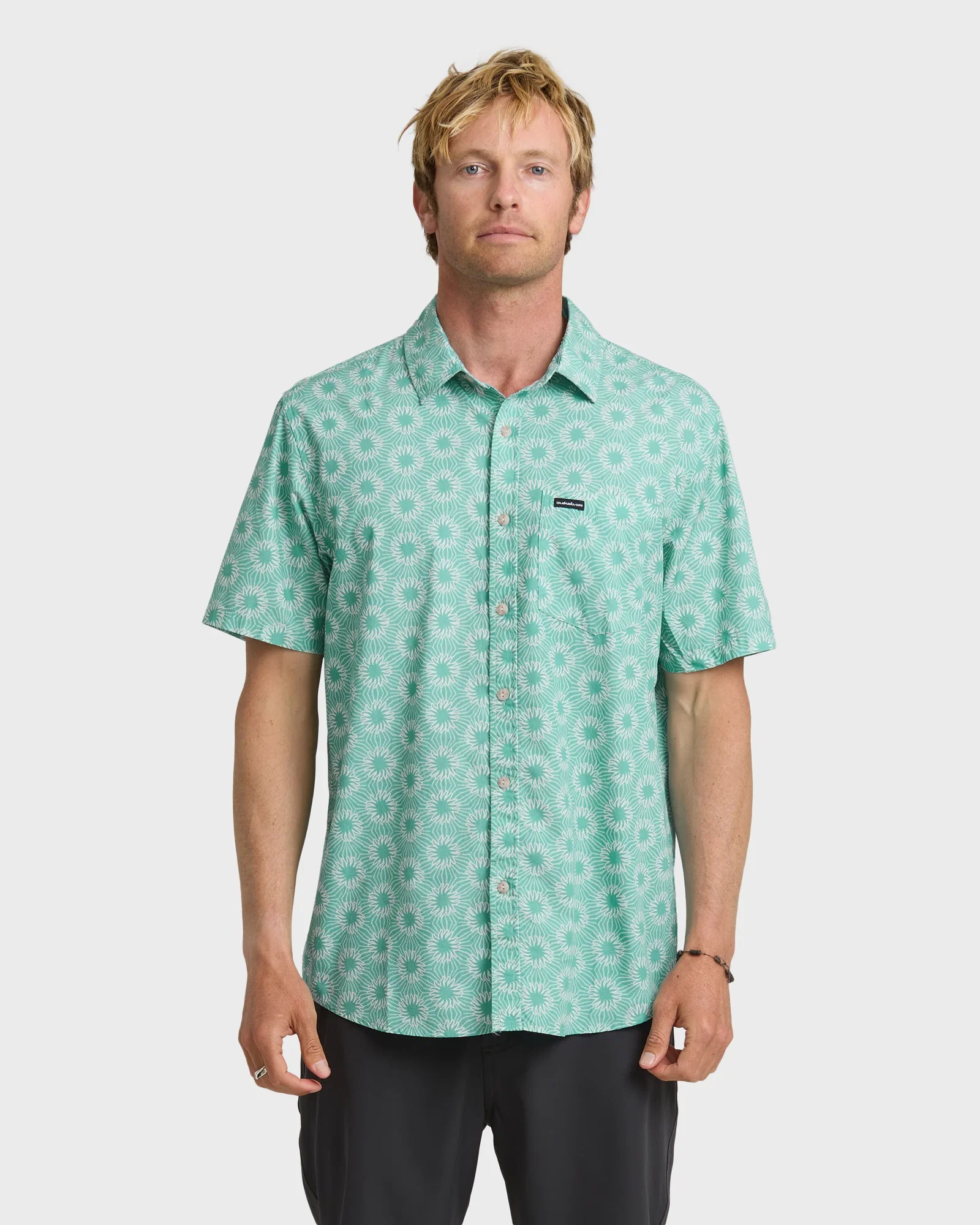 Image of Ocean Mayhem Classic Short Sleeve Shirt - Aqua