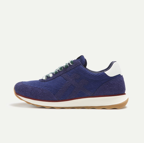 RETRO-Q Suede Trainers - Deep Blue