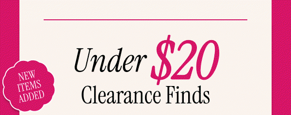 Under $20 Clearance Finds