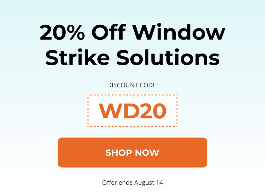 20% Off Window Strike Solutions