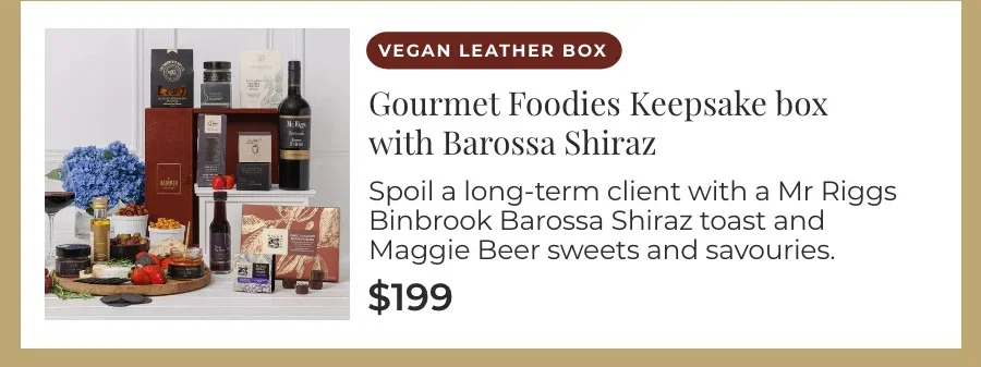 Gourmet Foodies Keepsake box with Barossa Shiraz