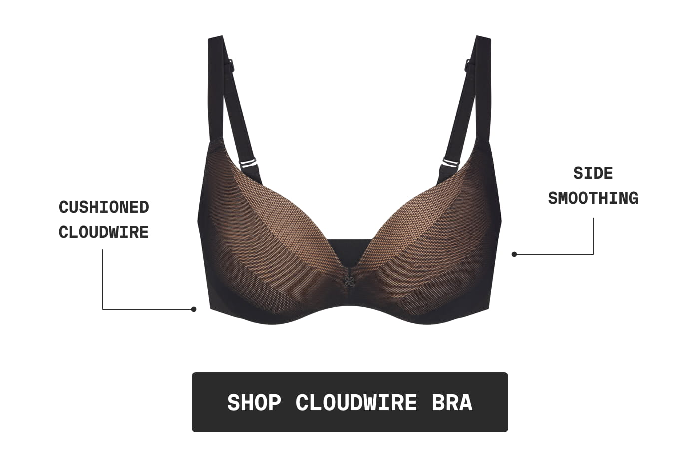CUSHIONED CLOUDWIRE | SIDE SMOOTHING | SHOP CLOUDWIRE BRA