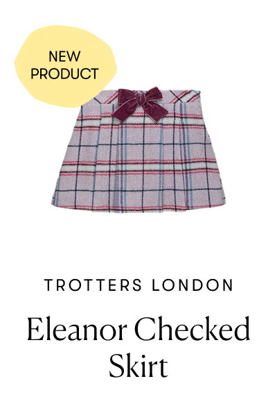 Trotters London: Eleanor Checked Skirt - New Product Badge