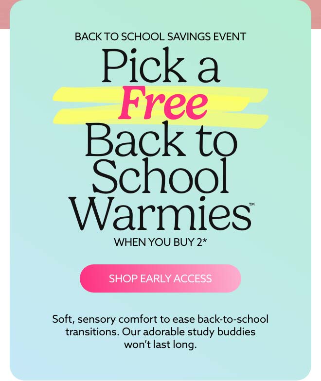 An aqua text card. Shop Back to School Sale.