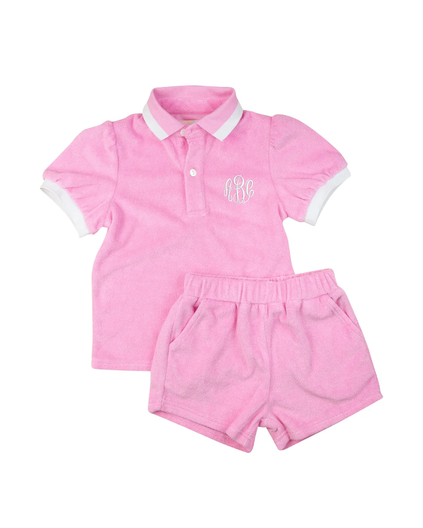 Image of Pink Terry Shorts Set- FINAL SALE