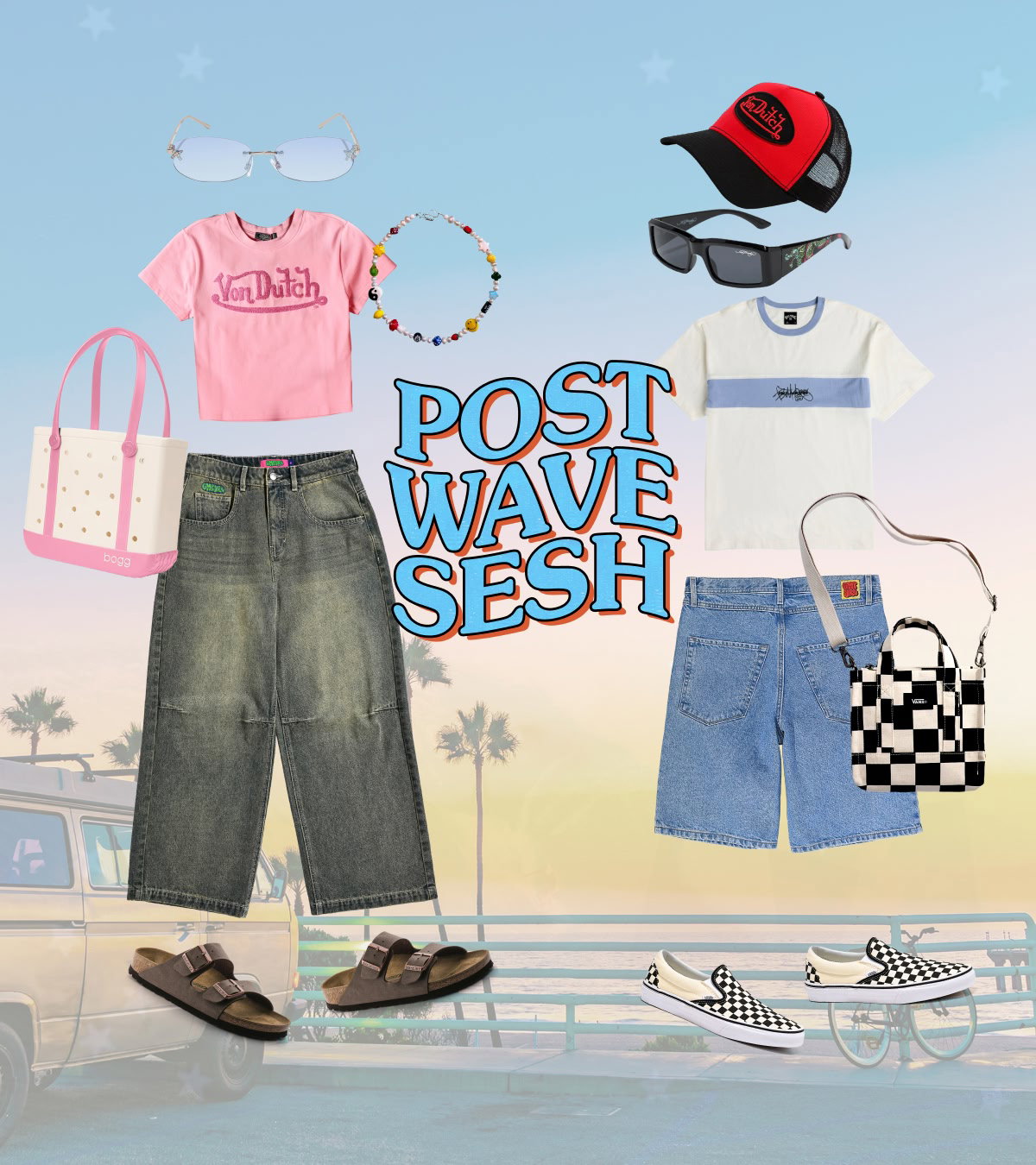 Shop the Surf Collection, with jorts, sandals, and more