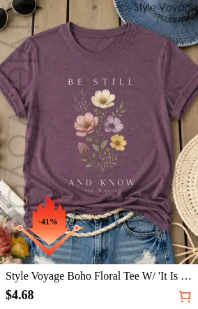 Style Voyage Boho Floral Tee W/ It...