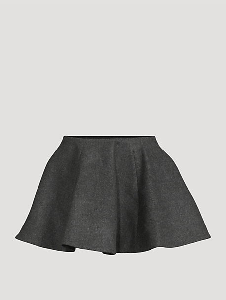 Peacoat Wool Blend Skirt