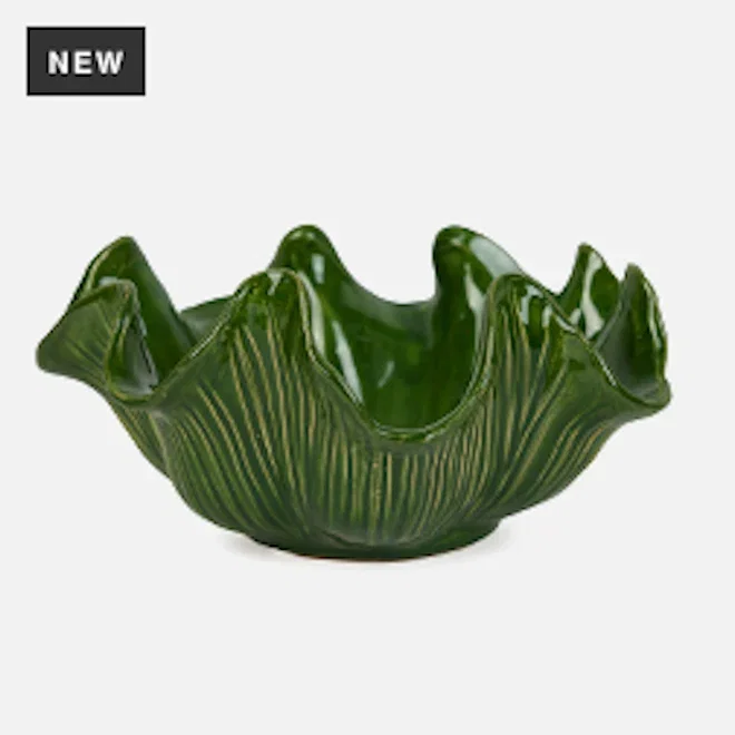 Thread Office Ceramic Leaf Decor Bowl