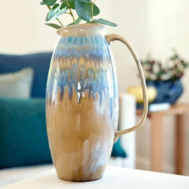 Thread Office Drip Glaze Stoneware Jug Vessel