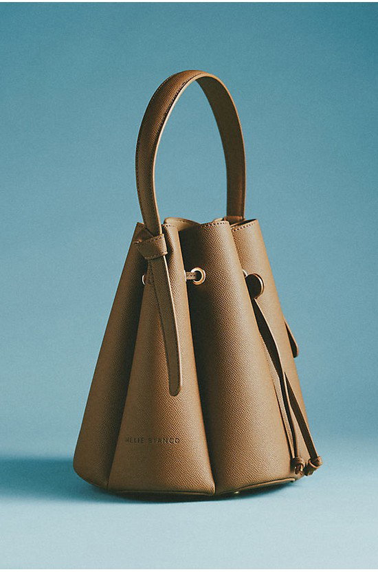 Laguna Cinched Vegan Leather Bucket Bag