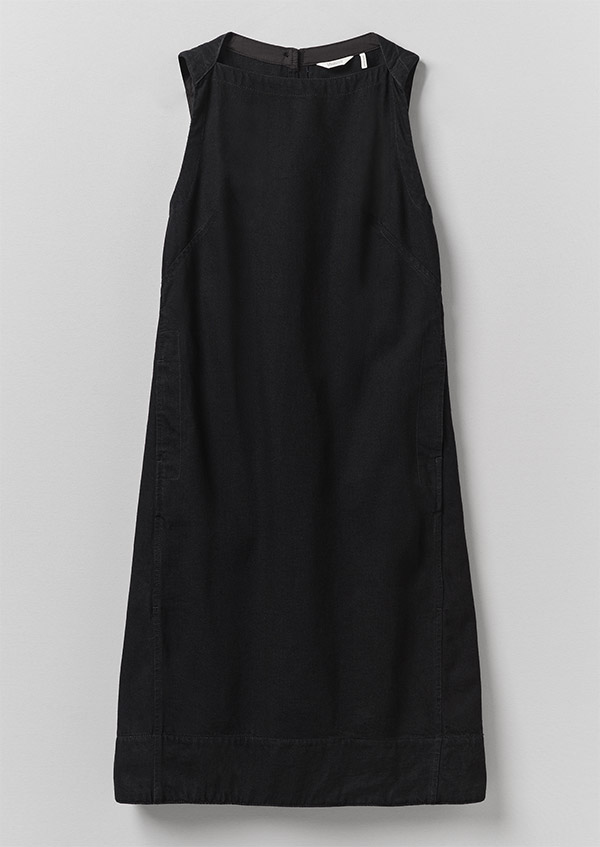 Sculpted Denim Pinafore Dress