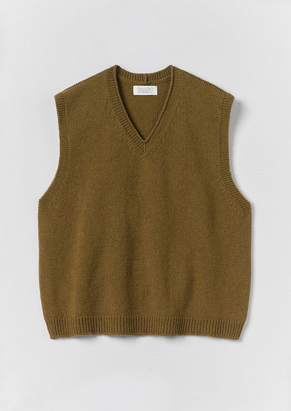 High V Neck Wool Tank