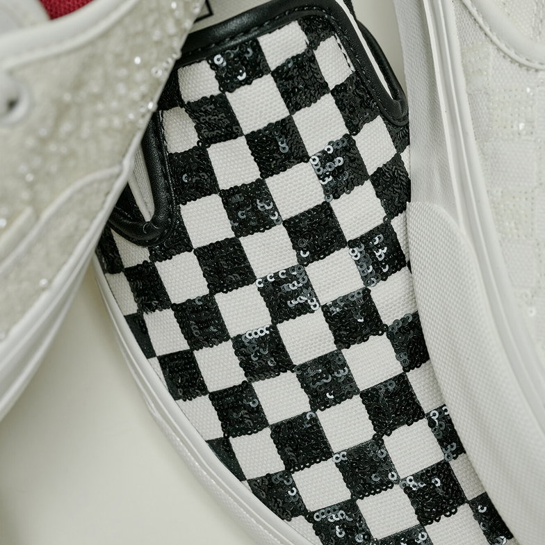 Black Classic Slip-On Checkerboard Shoe
