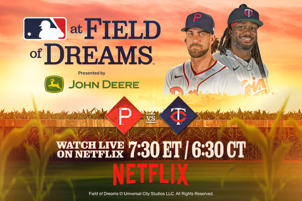 The Field is Calling. Watch MLB at Field of Dreams Tonight on Netflix!