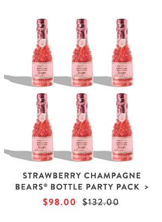  Strawberry Champagne Bears® Celebration Bottle - Party Pack of 6