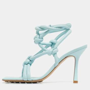 Blue Leather Ankle Strap Sanda