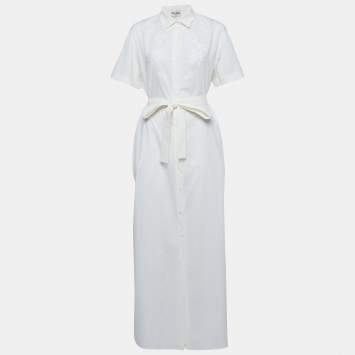 Off White Embroidered Cotton B