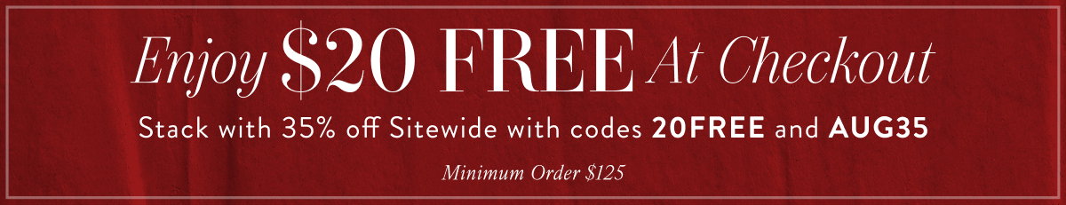 Free $20 with 20FREE
