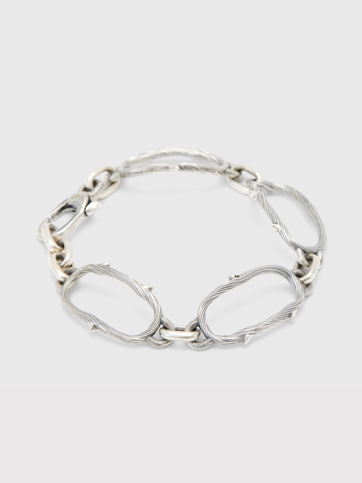 THORN STERLING SILVER CHAIN LINK BRACELET