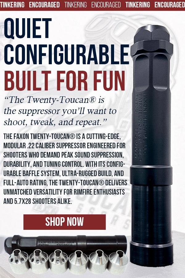 FAXON TWENTY-TOUCAN® .22 CAL MODULAR SUPPRESSOR