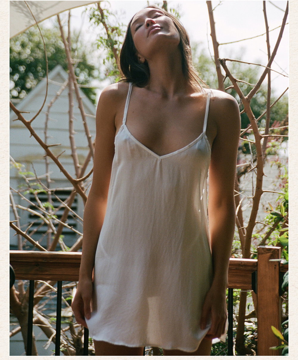 Silk Mini Dress White