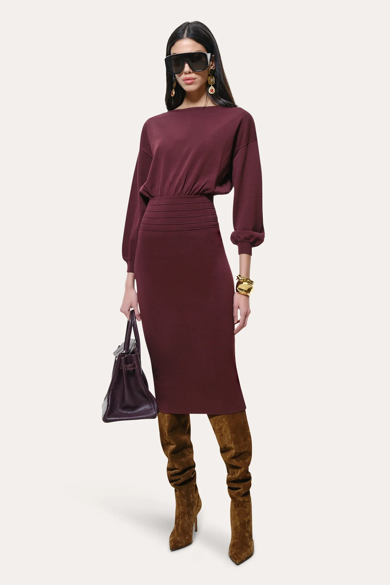 Image of Yara Milano Knit Midi Dress