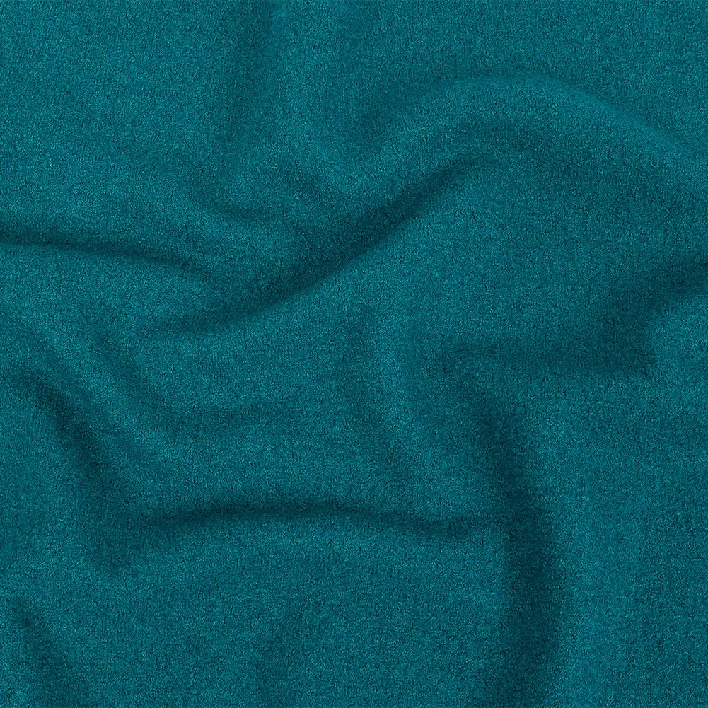 Image of Boiled Wool Coating Fabric - Ocean Depths Blue - Ketil Collection