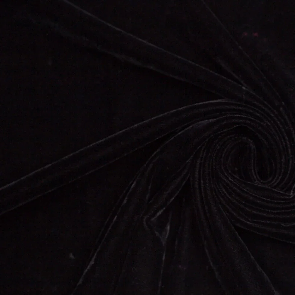 Image of Polyester Micro Velvet - Black
