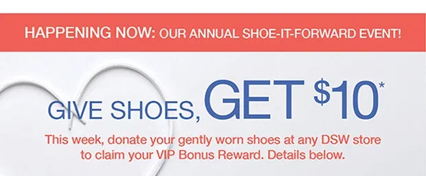 Give Shoes, Get $10*