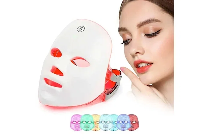 LED Ljusterapi Ansiktsmask 7 Lägen Boosting, Hudföryngring och Glow