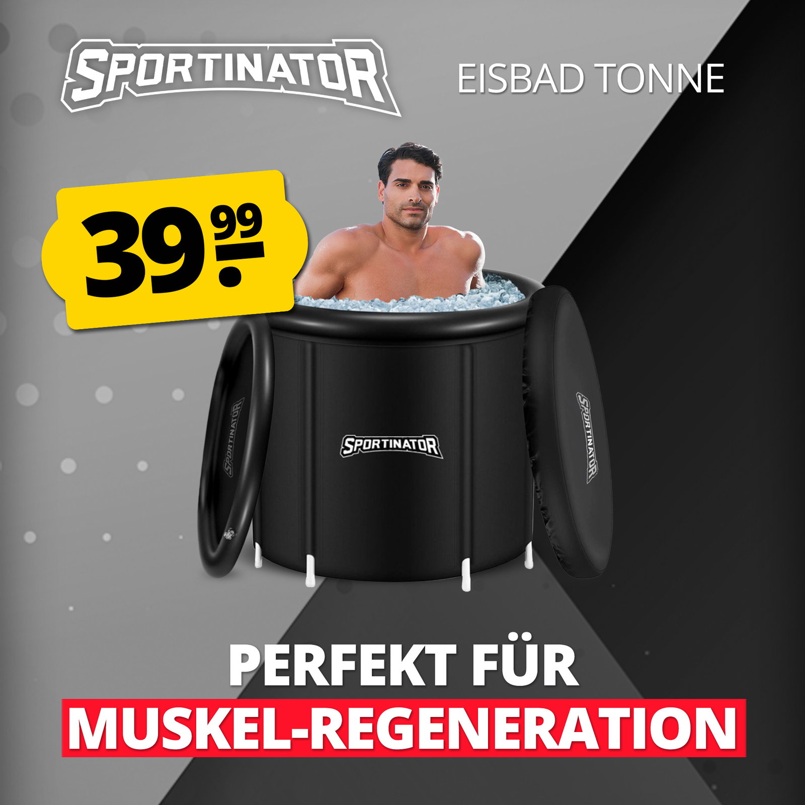 SPORTINATOR "Regenerate" Eisbad Tonne 