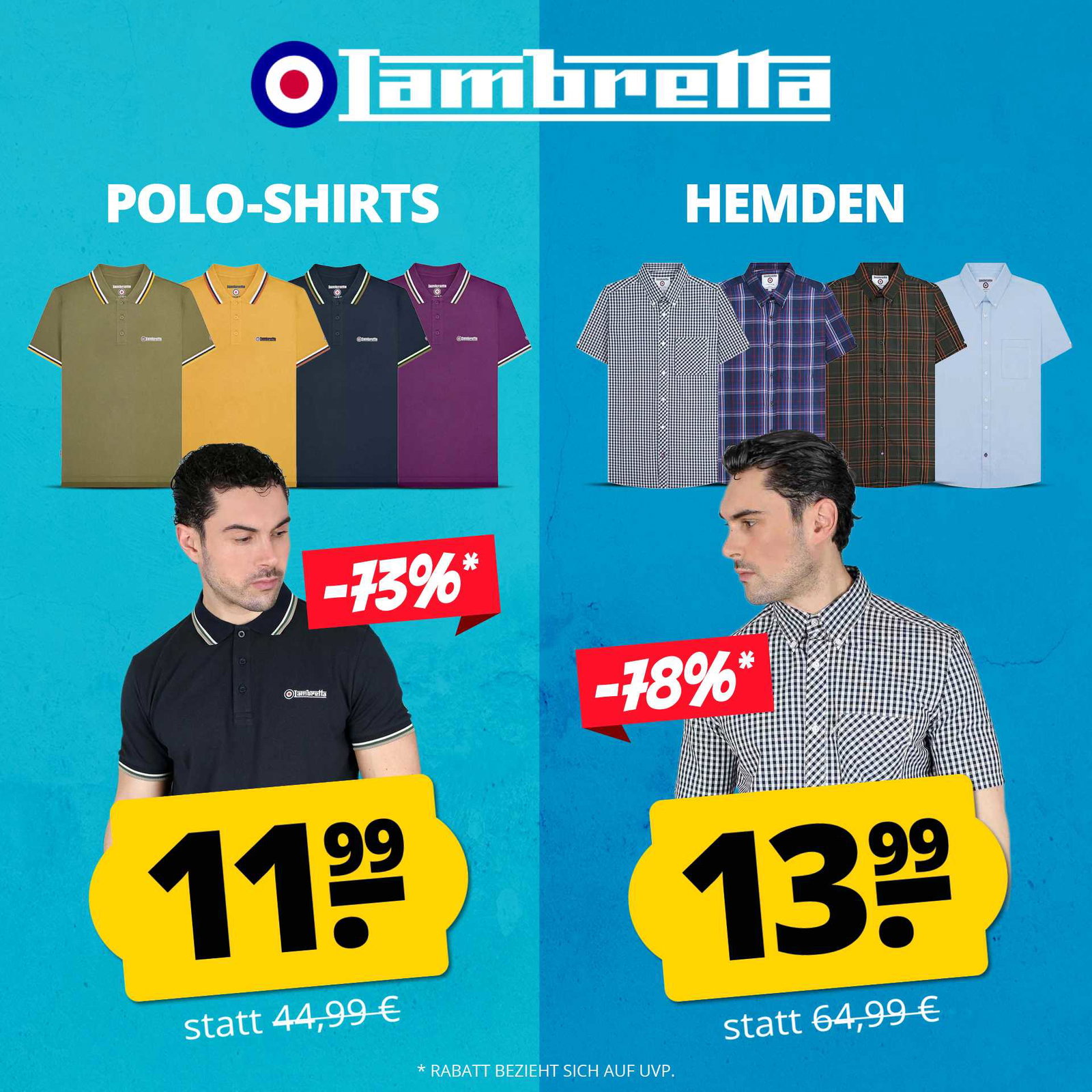 Wow! Polos und Hemden von Lambretta ab 11,99€