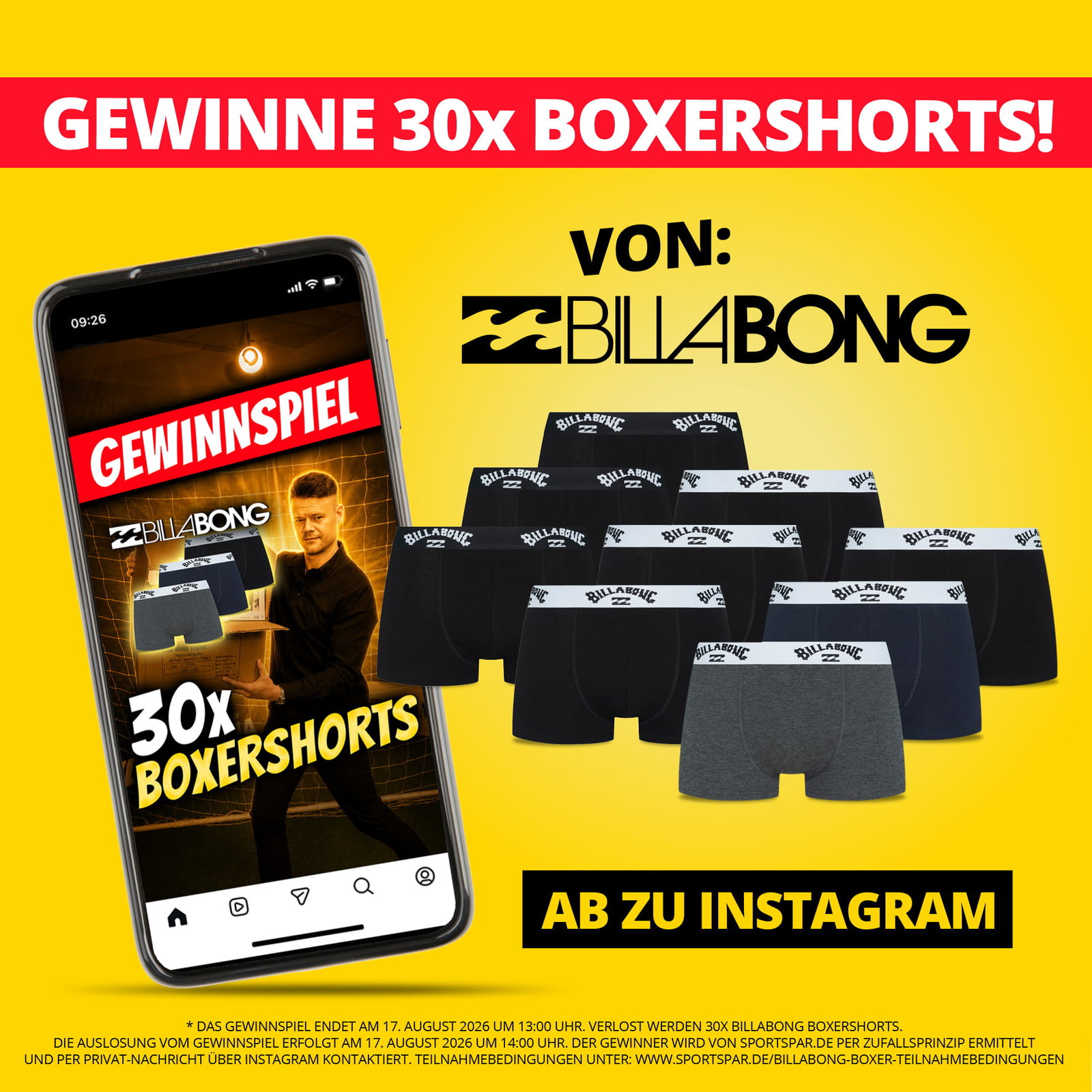 GEWINNSPIEL: 30x BILLABONG BOXERSHORTS!