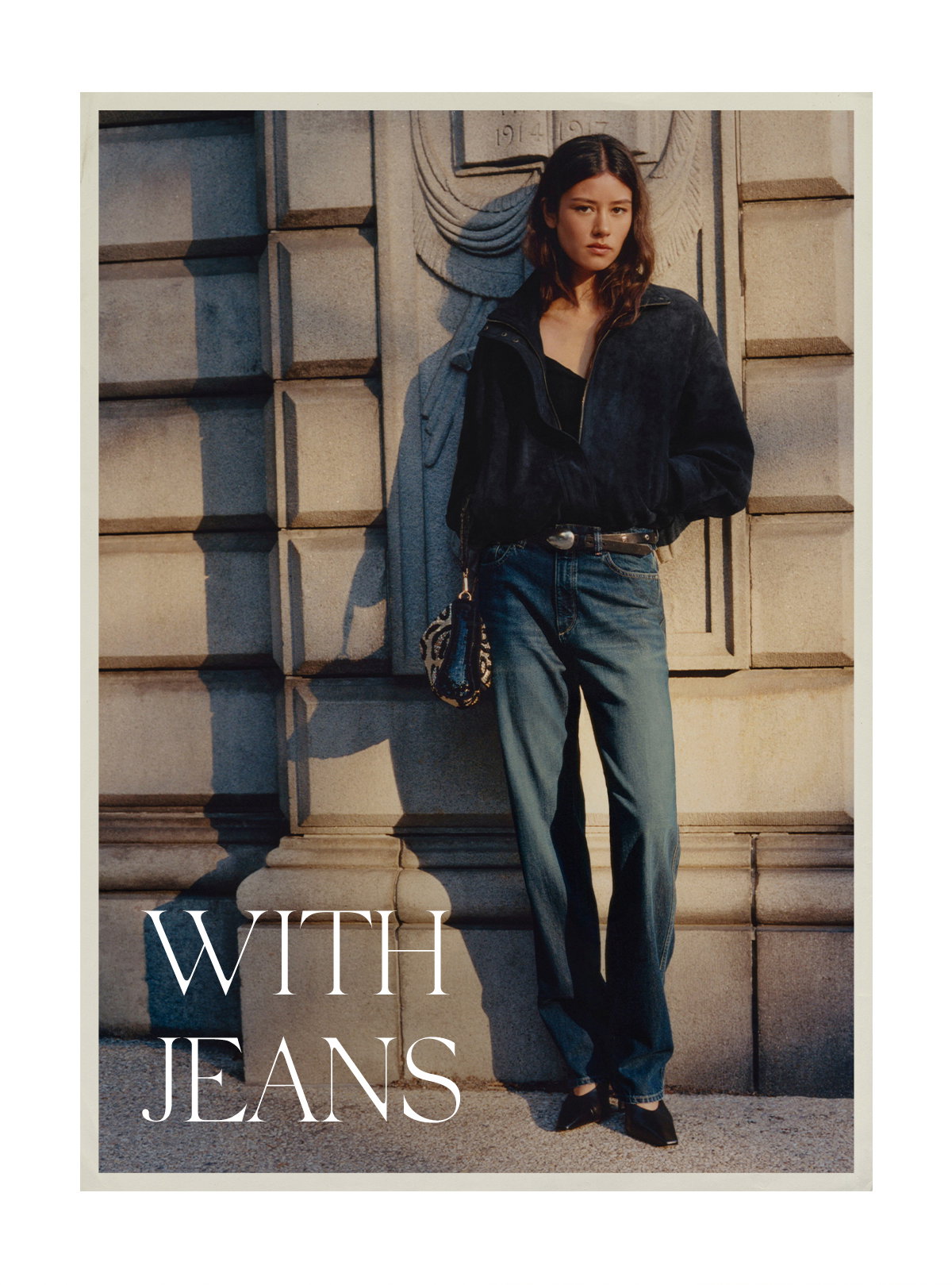 with jeans